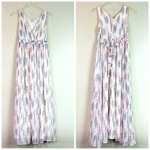 Motherhood Pink/Blue Print Sleeveless Maxi Dress Size S